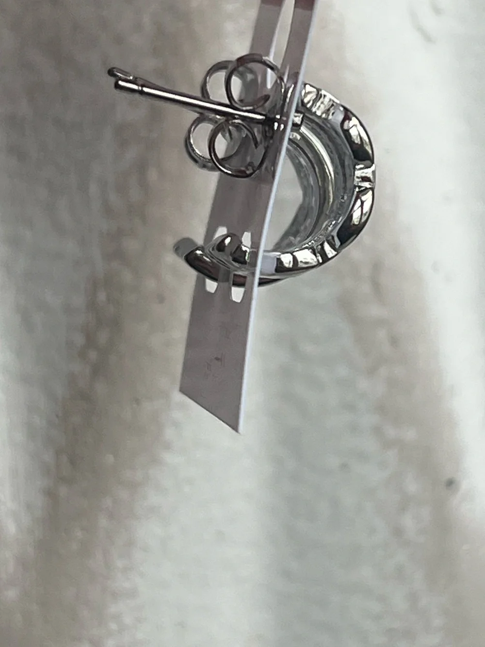 ⭐️-Silver Crystal barrel stud Earrings